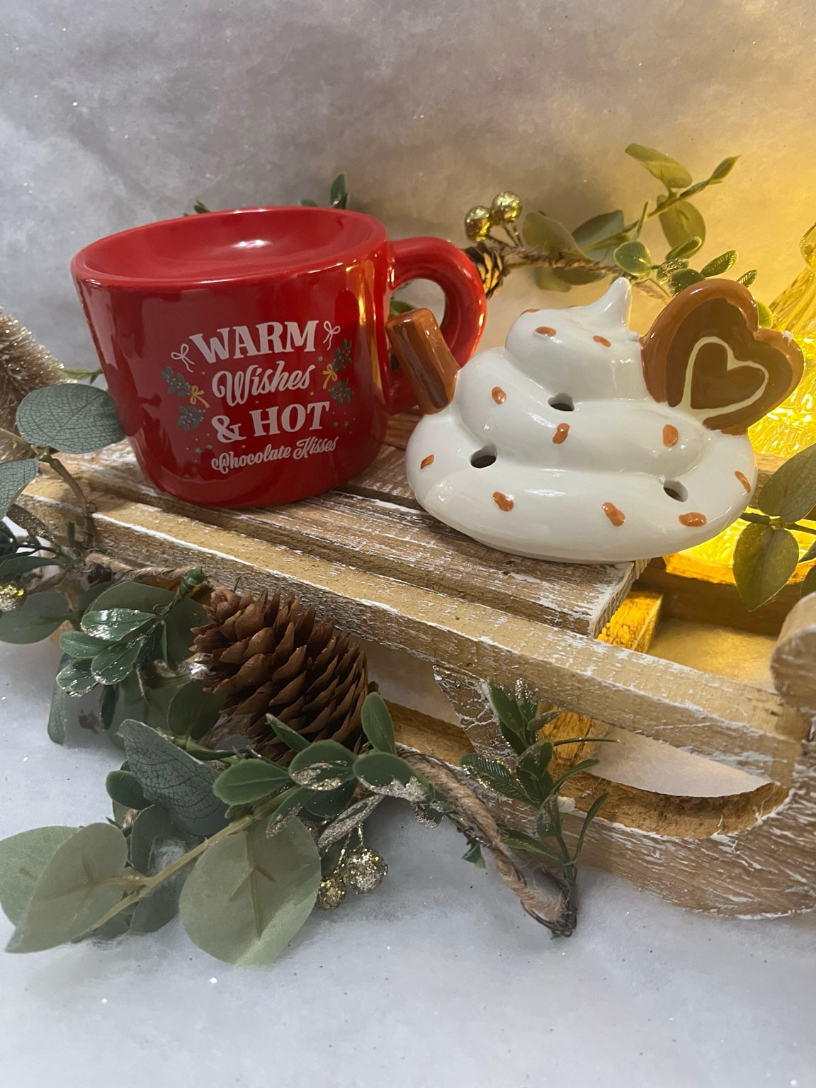 Brûleur en céramique – Tasse à chocolat chaud de Noël