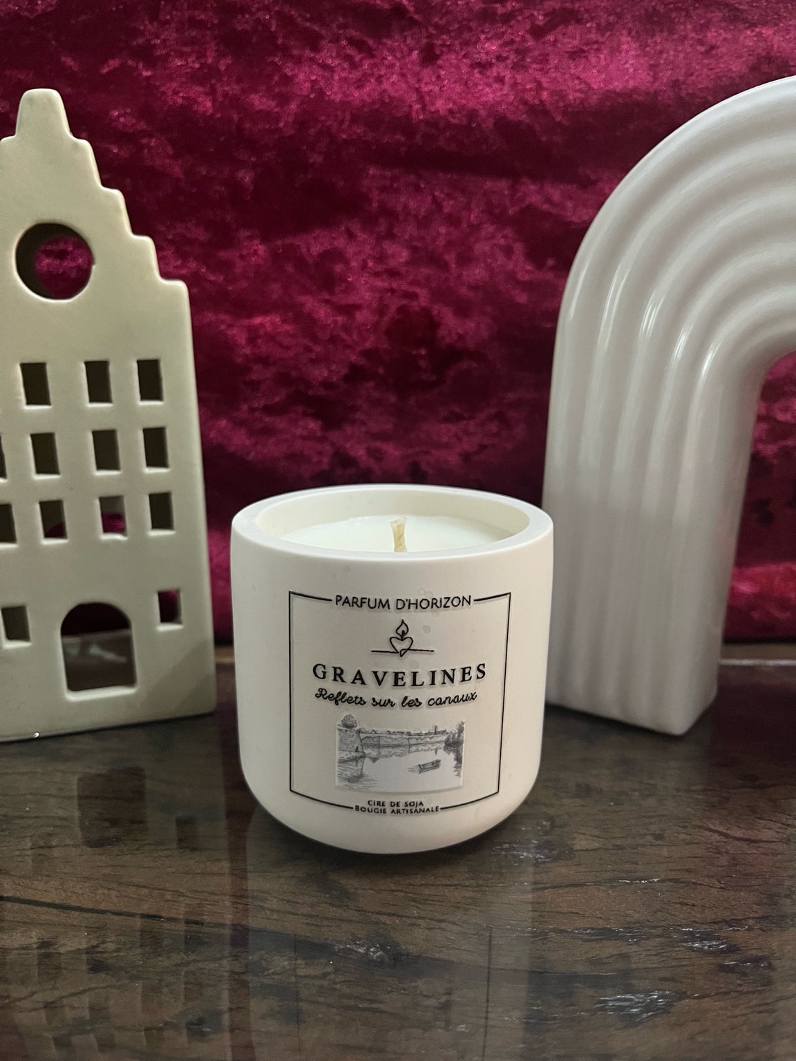 Bougie parfumée artisanale – Gravelines Reflets sur les canaux