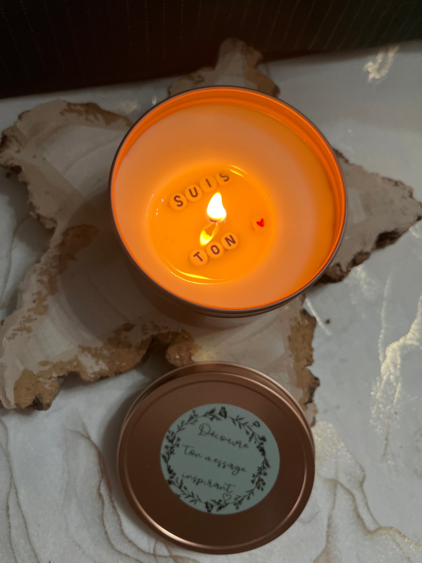 Bougie Inspirante - message au choix ou au hasard