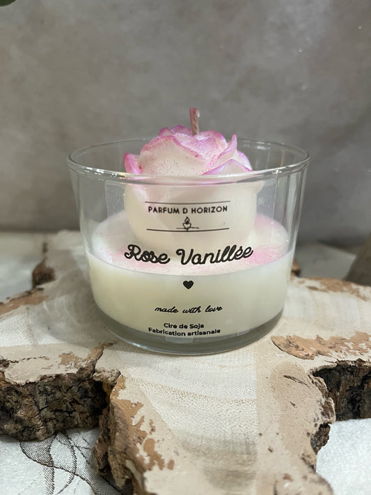 Bougie Rose Vanillée