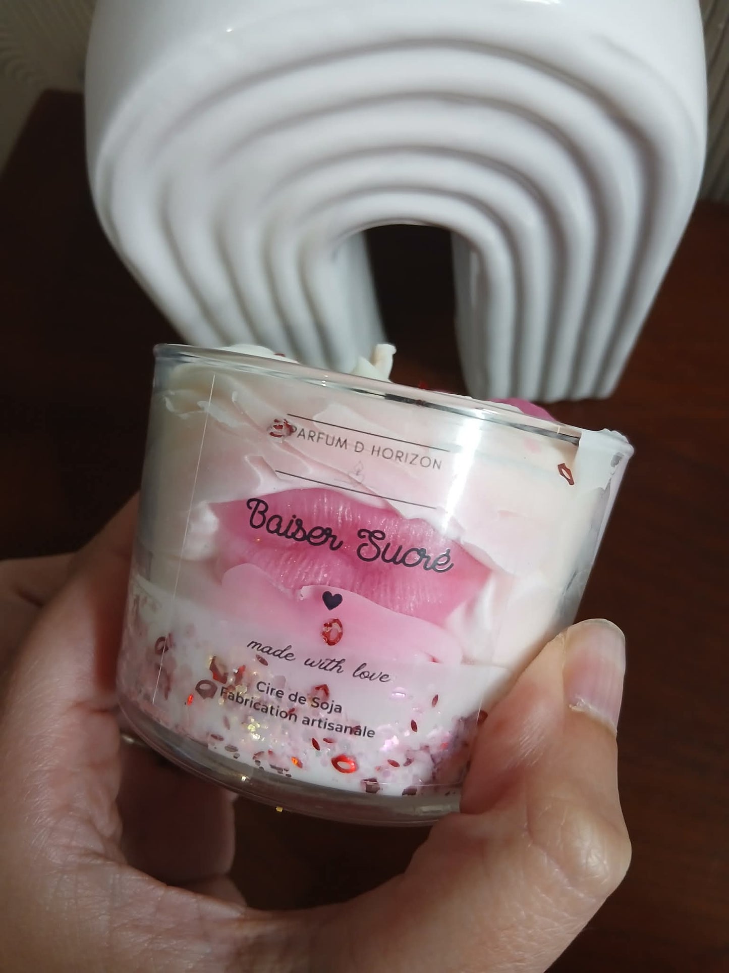 Bougie Gourmande Baiser Sucré Pomme d'Amour – Légère Imperfection