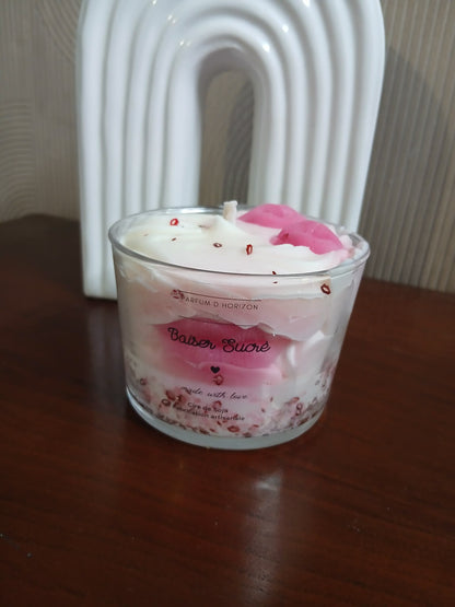 Bougie Gourmande Baiser Sucré Pomme d'Amour – Légère Imperfection