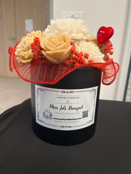 Mon joli bouquet - Laura ( parfum rose vanillé  ) modèle unique