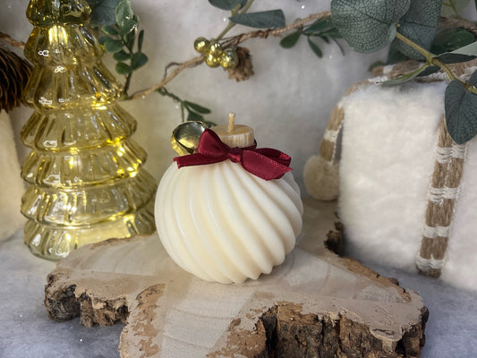 Boule de Noël – Bougie décorative non parfumée