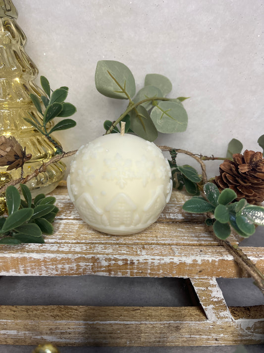 Bougie décorative “Village enneigé” ❄️