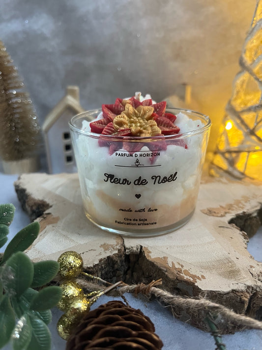 Bougie “Fleur de Noël”