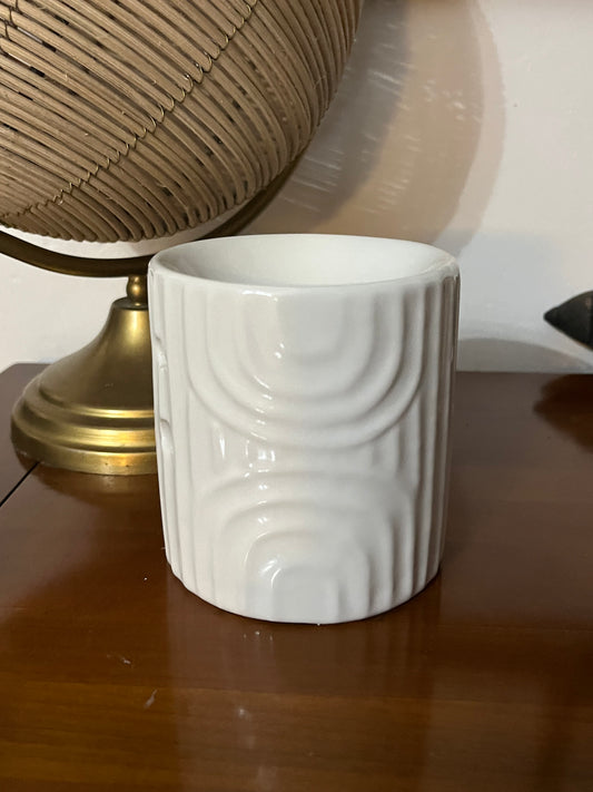 ✨ Brûleur en céramique – Blanc texturé