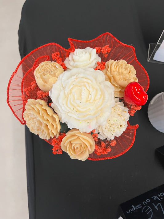 Mon joli bouquet - Laura ( parfum rose vanillé  ) modèle unique